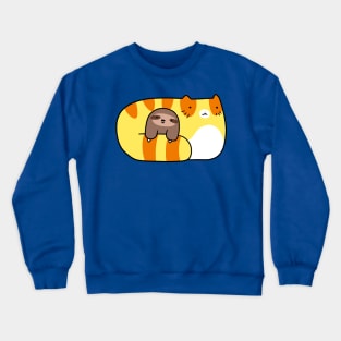 Tabby and Baby Sloth Crewneck Sweatshirt